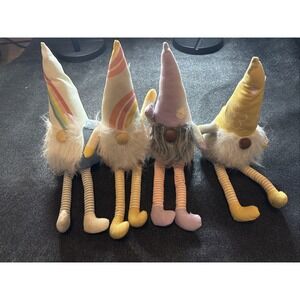 4 Huntington Home Spring & Summer Weighted Plush Gnomes 16"Tall Decor